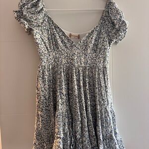 Altar'd State Blue and White Floral Dress